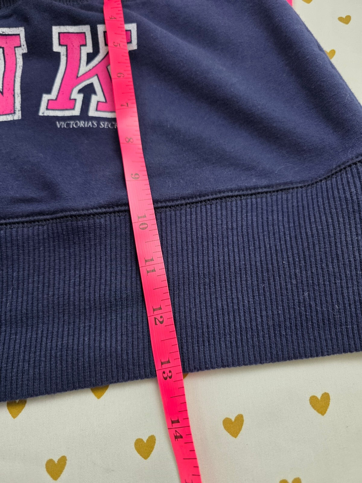 Vintage Victoria's Secret PINK Navy Blue Mini Sweatshirt Skirt L Peace Patches
