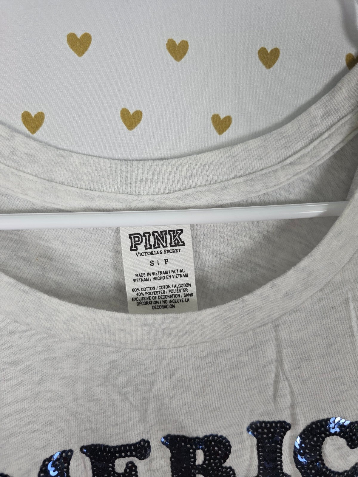 Victorias Secret PINK BLING AMERICA Sequined Tank Top USA SMALL