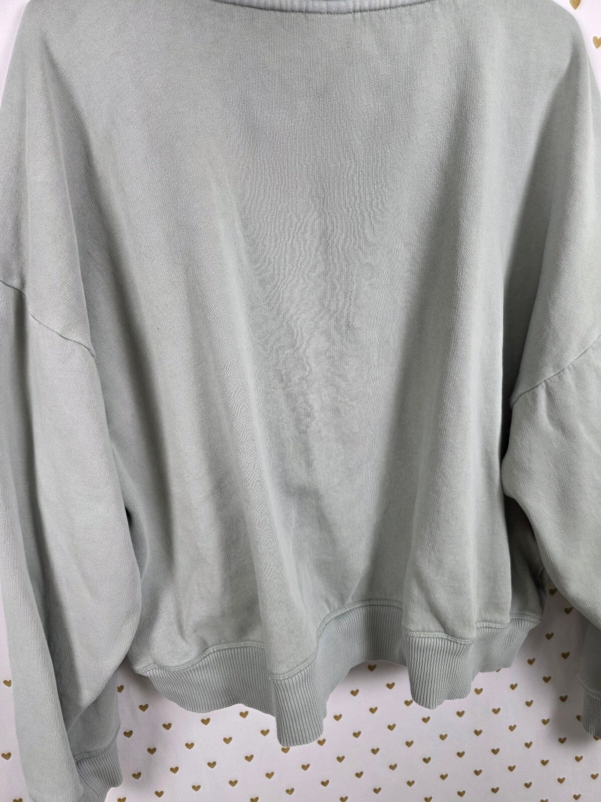 Victorias Secret Pink Sage Green Quarter Zip Sweater Shirt Pullover 2XL XXL