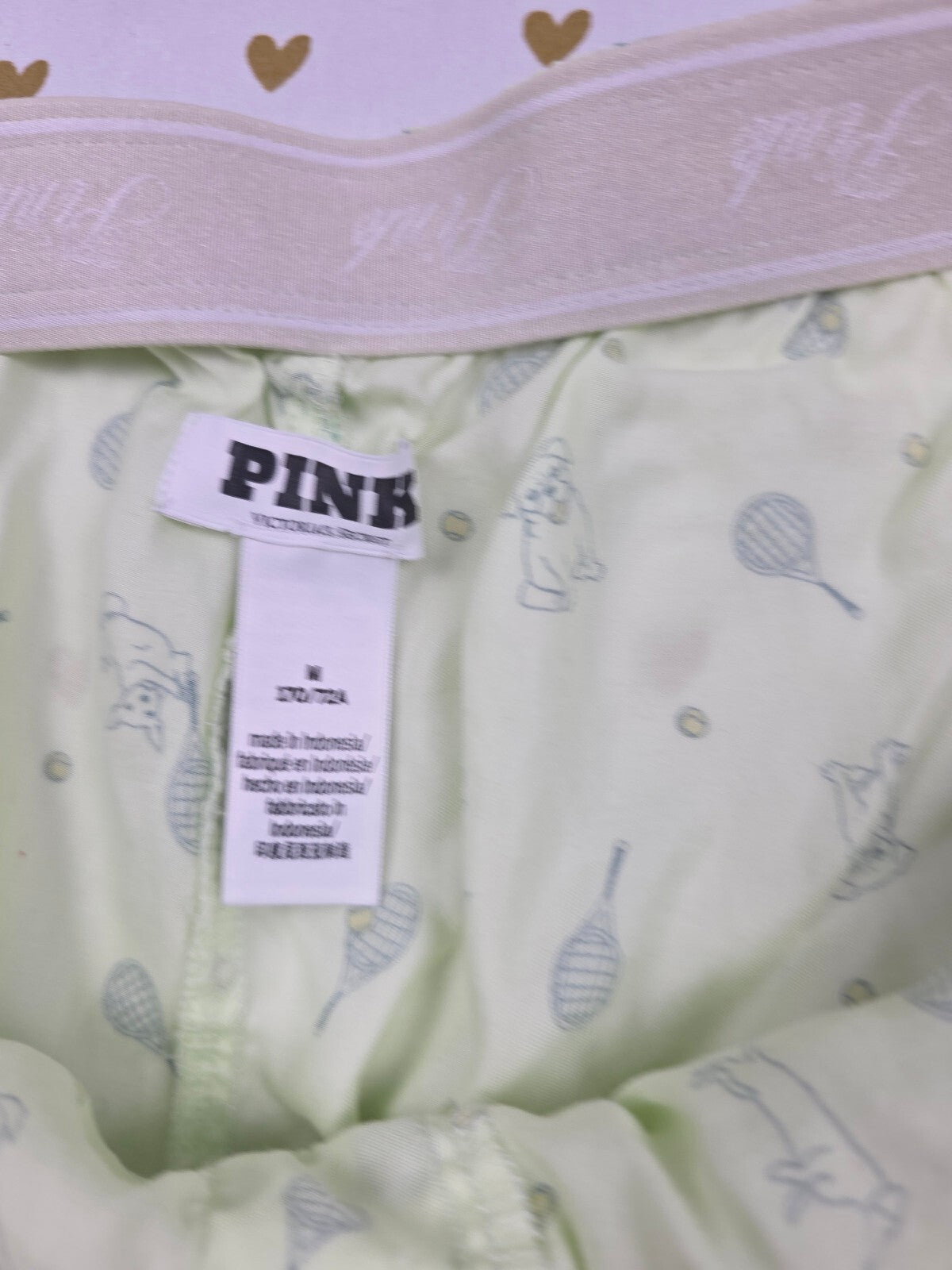 Victorias Secret PINK Tennis Dogs Medium Sleep Shorts Boxers Pajama Bottoms