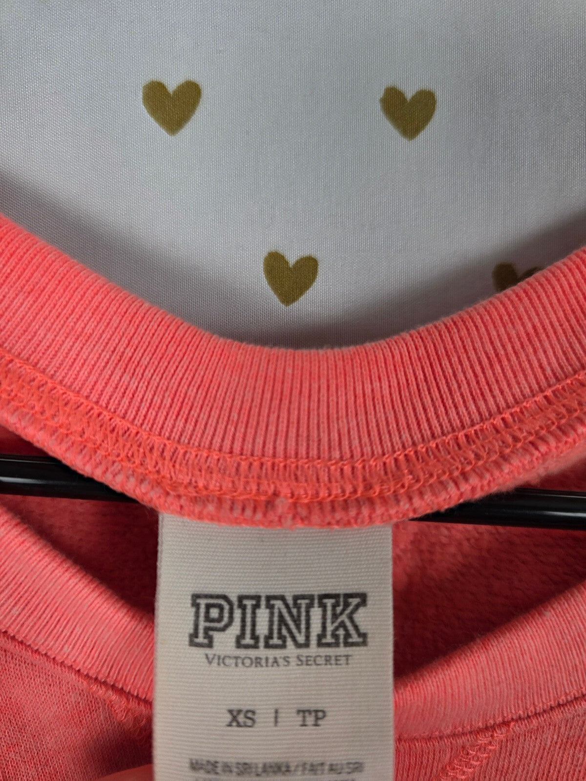Victorias Secret Pink 86 Crest Logo Neon Crew Sweater XS Oversized