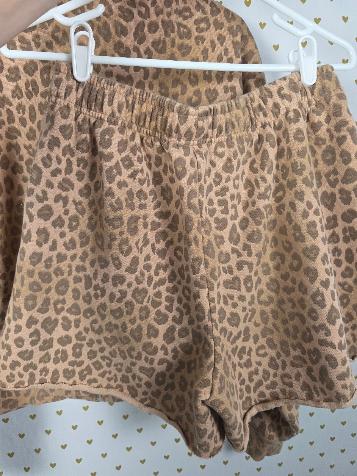 Victoria’s Secret PINK Leopard Cheetah Hoodie Shorts Set Large L Y2K