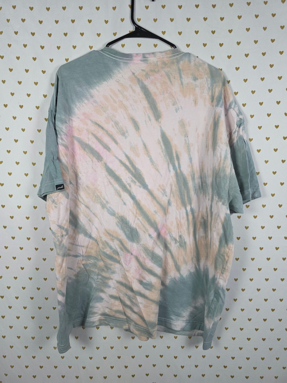 Victorias Secret PINK ONE SIZE FITS ALL 2XL XXL Oversized Tye Dye Tee Shirt