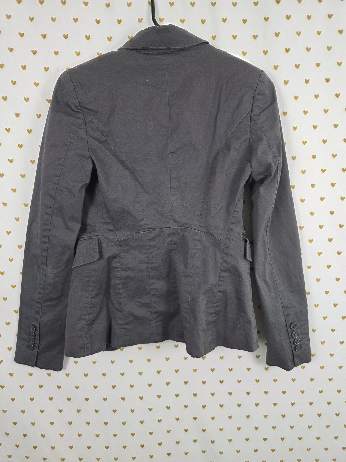 Victoria's Secret Blazer Size 2 Charcoal Gray Fitted One Button Jacket