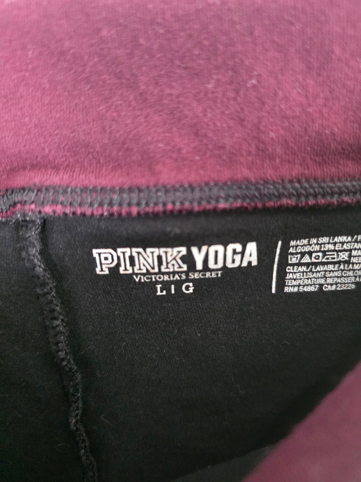 Victorias Secret PINK Vintage Y2k Logo Foldover Yoga Pants Ankle Skinny Large