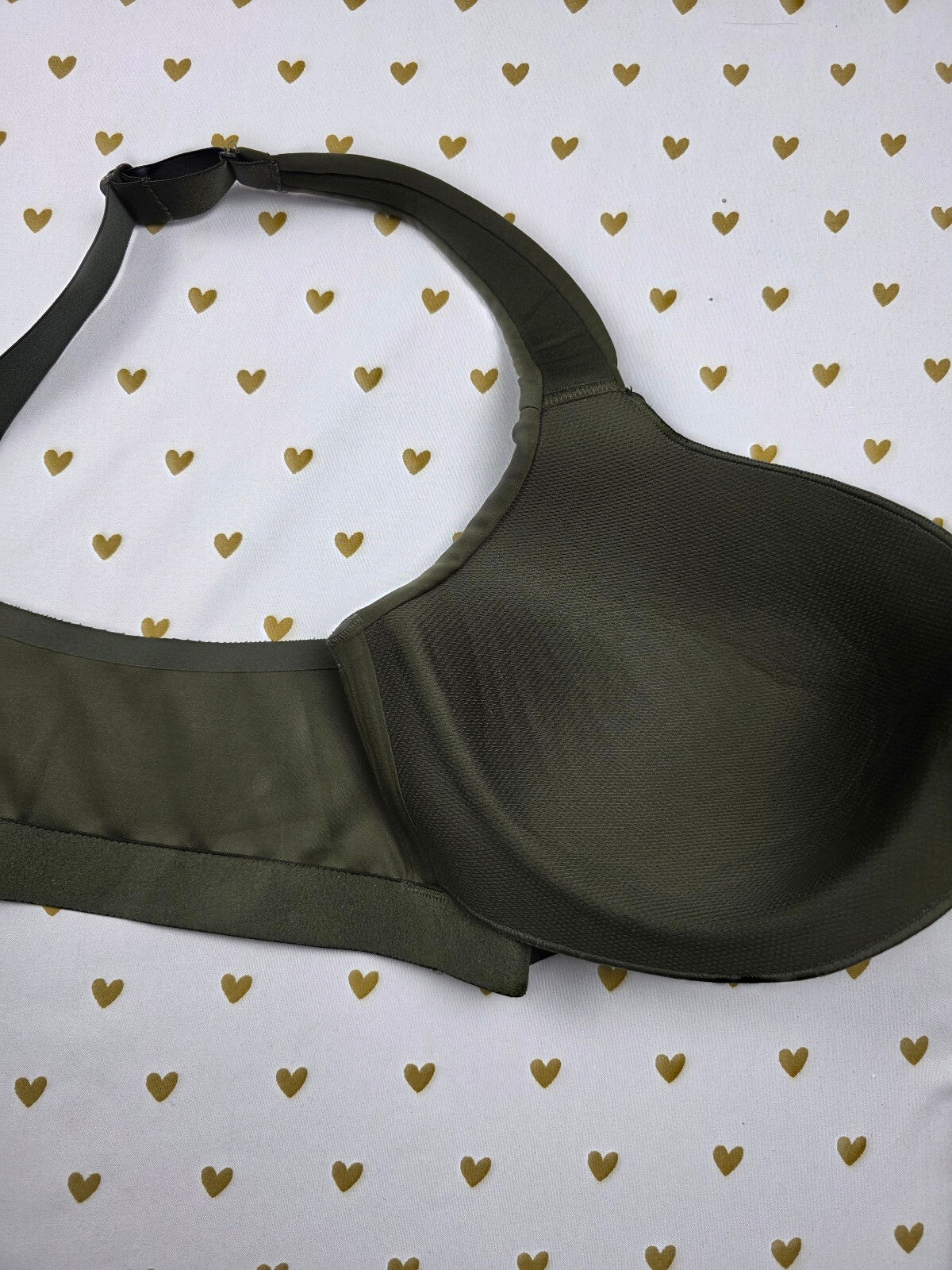 Victorias Secret Dark Green Exercise Sports Bra Knockout Incredible 36D