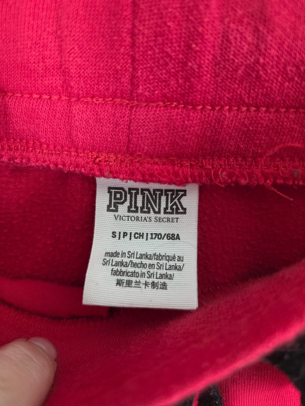 Victorias Secret Pink Red Mermaid Dog Bling Logo SET Hoodie Jacket Sweats XS SM