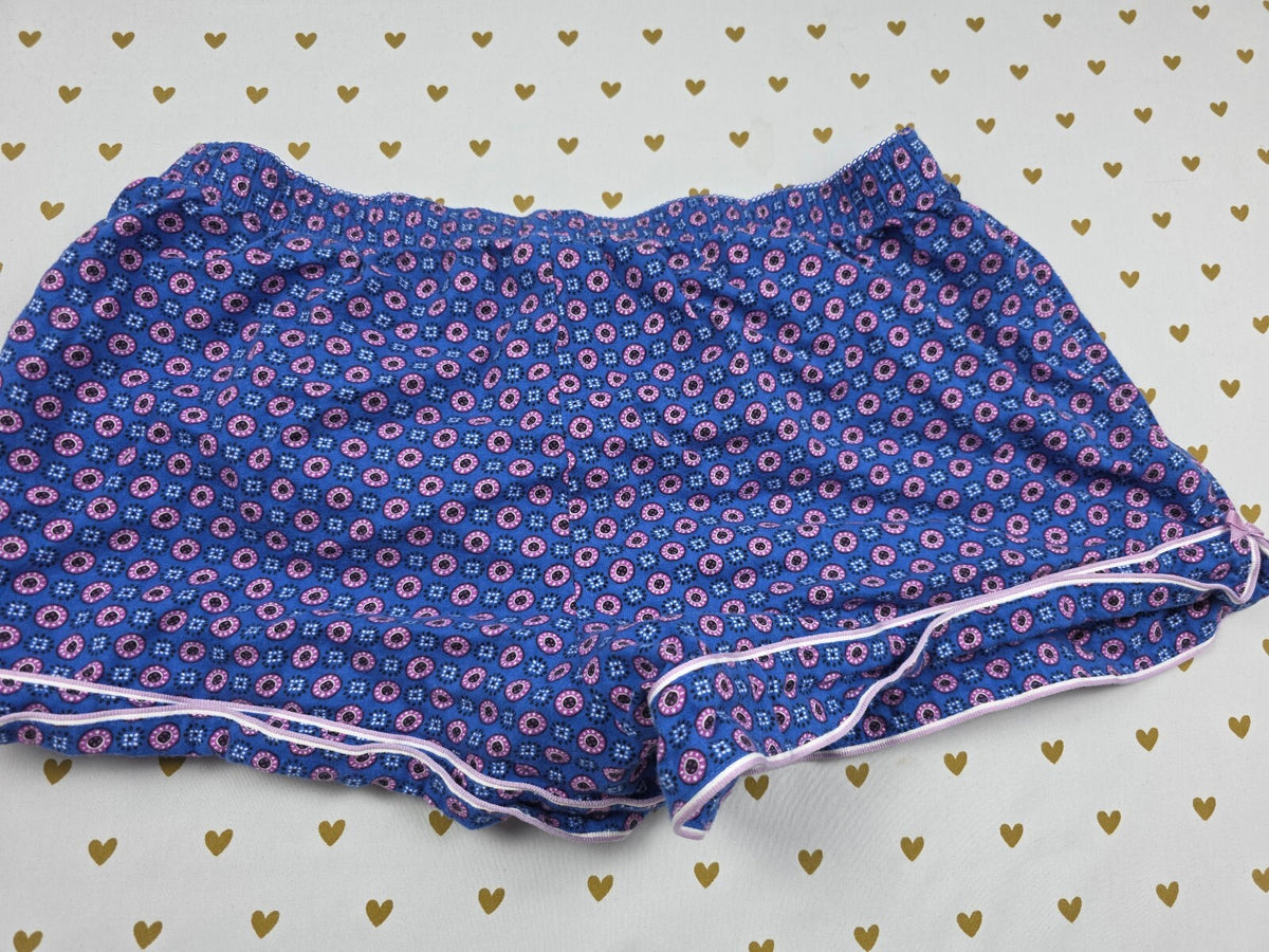 Victorias Secret Blue Vintage Medium Sleep Shorts Boxers Pajama Bottoms