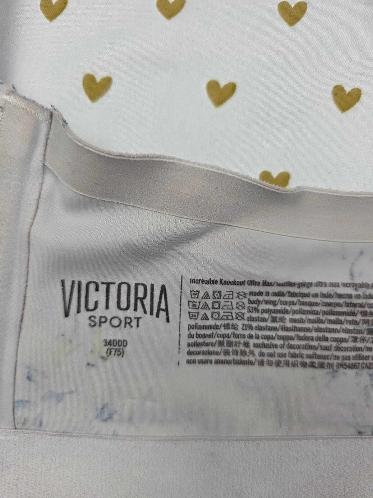 Victorias Secret Incredible Knockout Front Close Sports Bra Ultra Max 34DDD