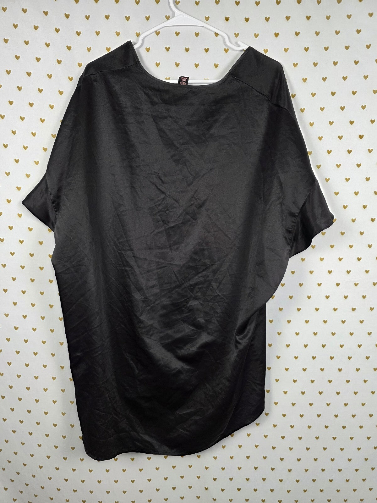 Victorias Secret Satin Silky Robe Tie Front Black Smock One Size Fits All