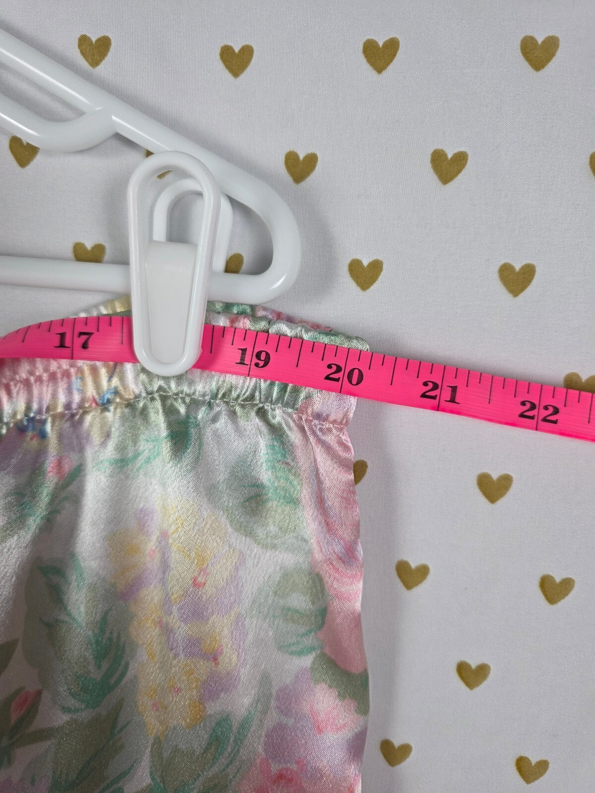 Vintage Victoria's Secret Gold Label Satin Pajama Pants L Pastel Floral 90s