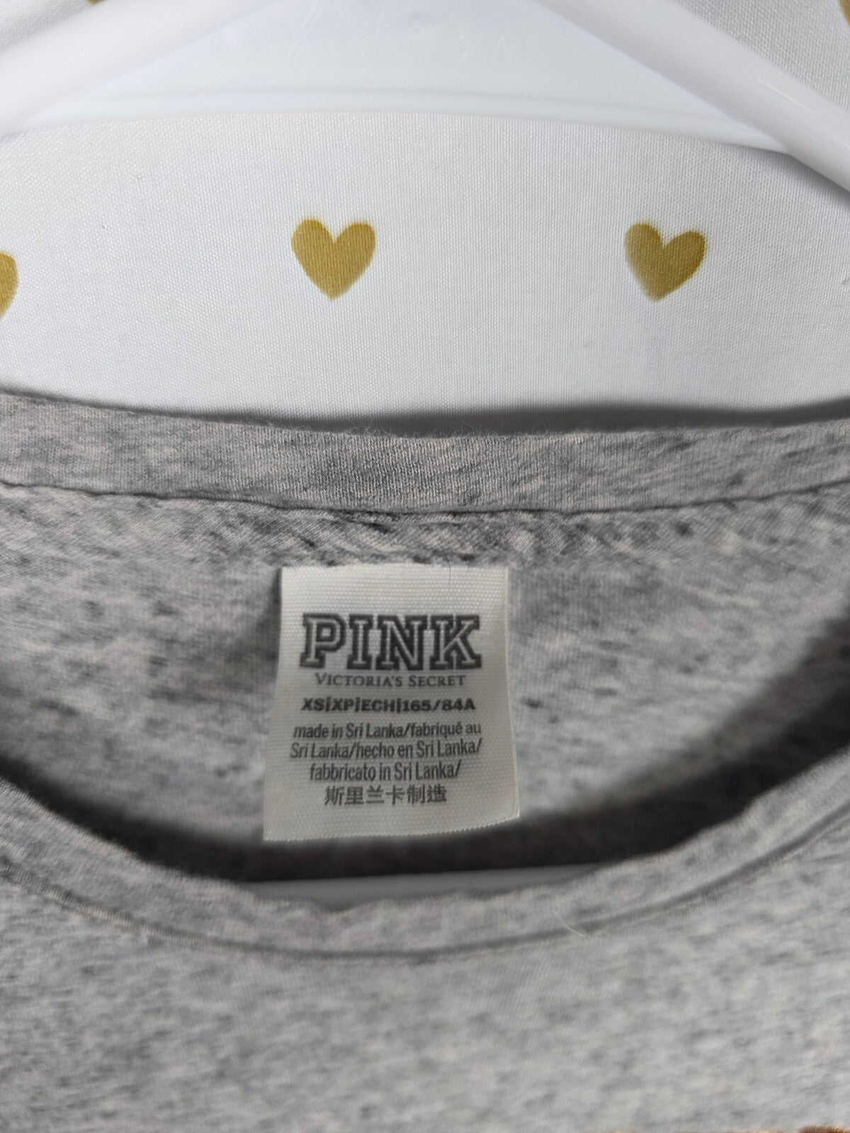 Victorias Secret PINK BLING GOLD SEQUIN Long Sleeve Tee shirt XS