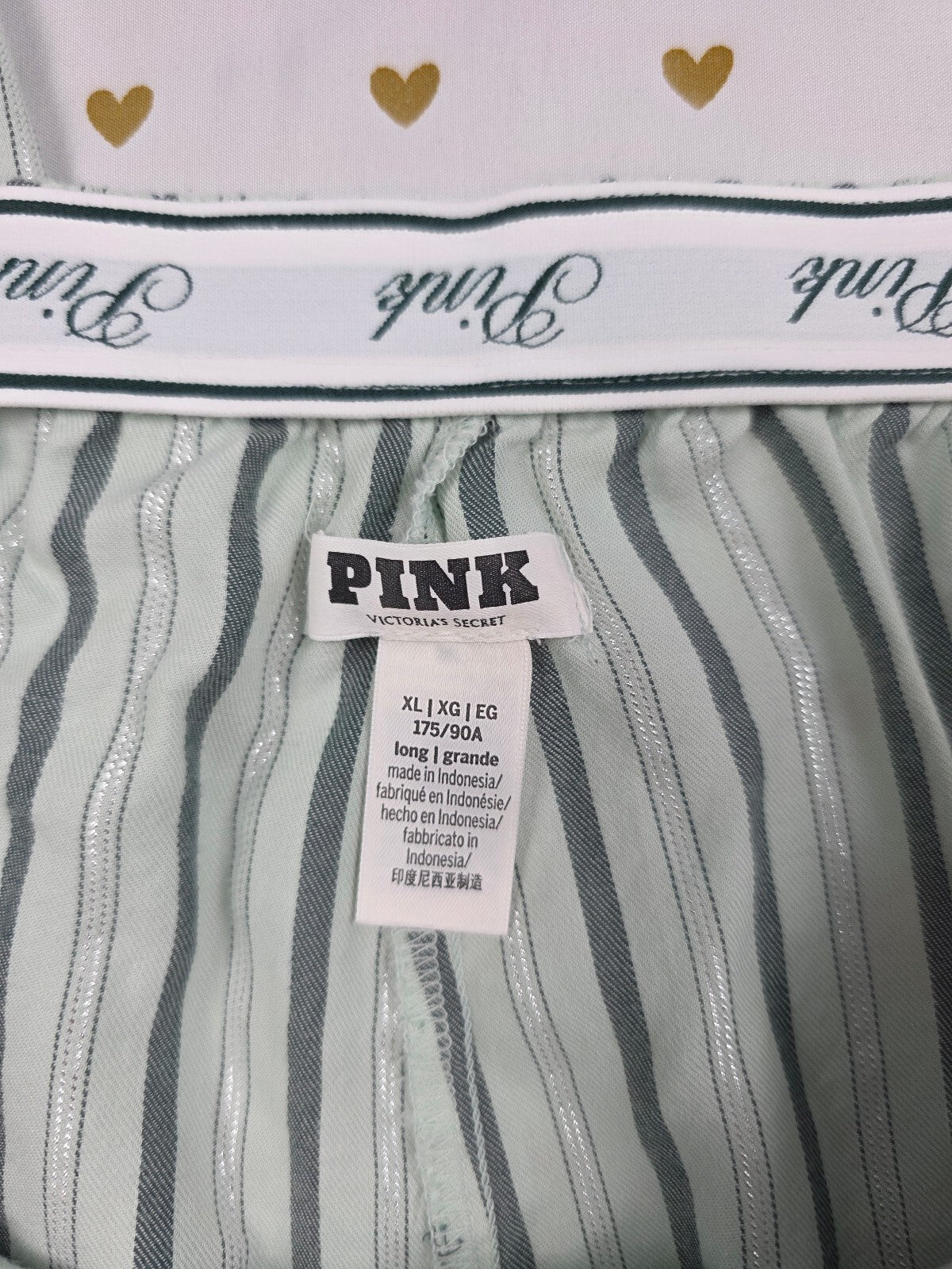 Victorias Secret PINK Striped Sleep Pants Pajama Bottoms XL