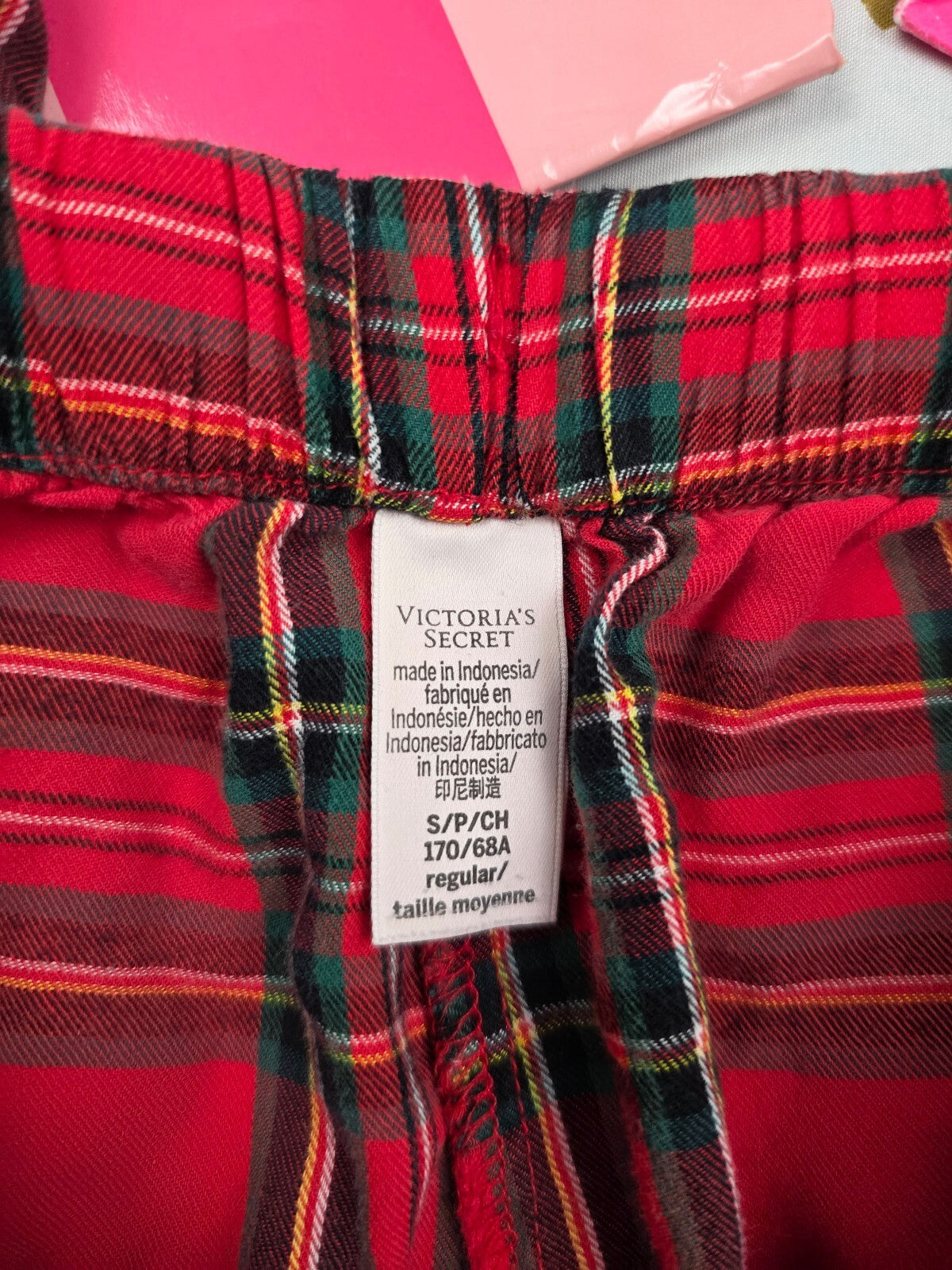 Victorias Secret Red Plaid Small Sleep Pants Pajama PJ Bottoms