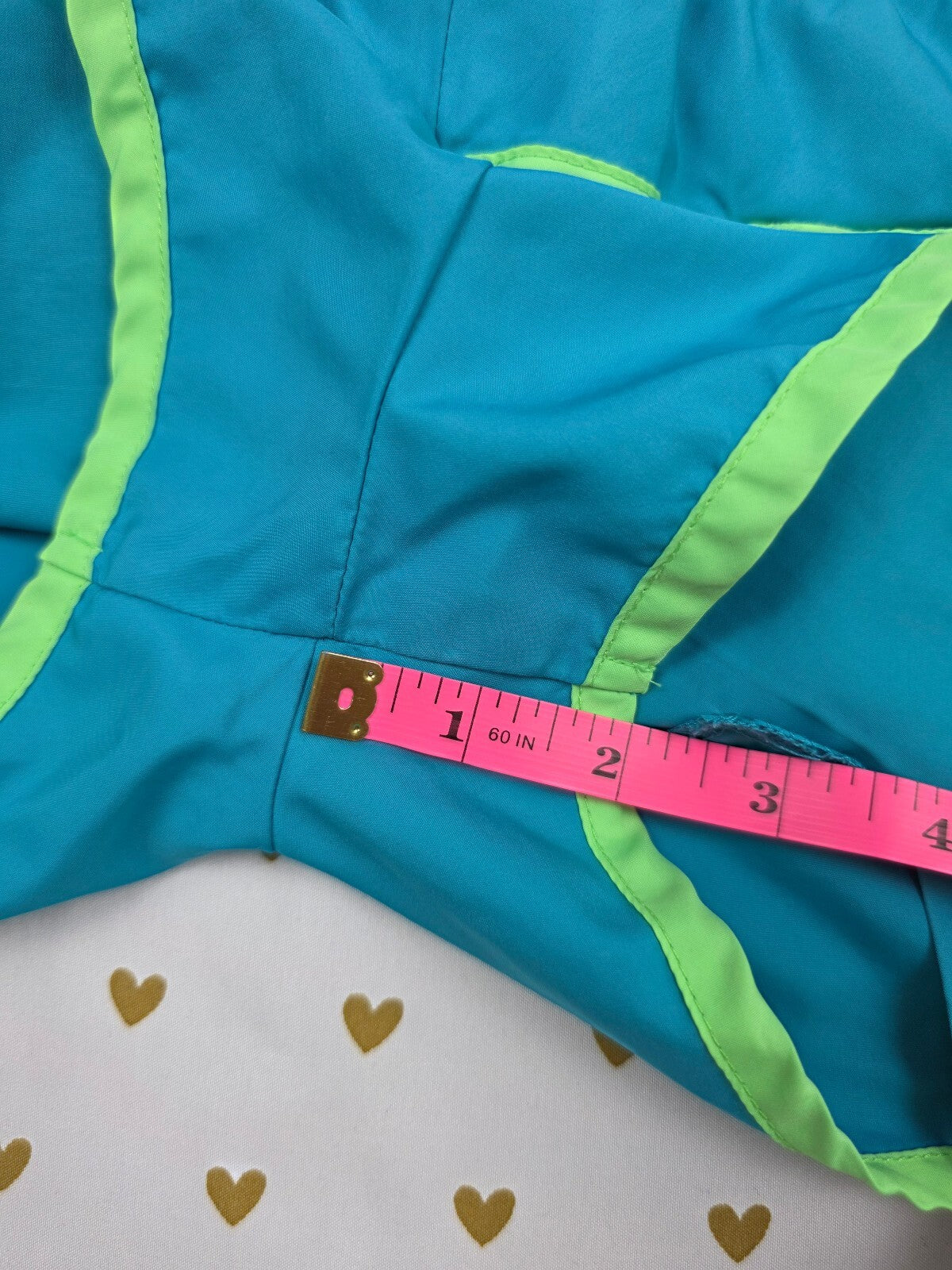 Victoria's Secret PINK 86 Shorts Medium Teal Neon Green Vintage Y2K Athletic