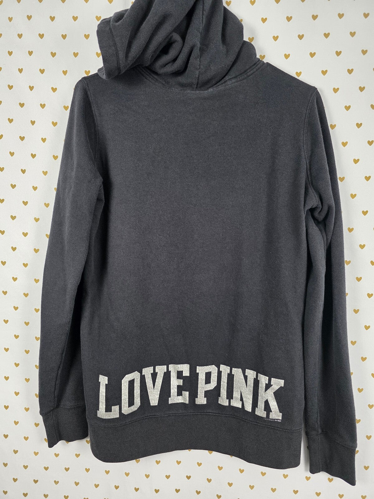 Victorias Secret Pink BLING Pocket Full zip Black Jacket Vintage Y2k Medium