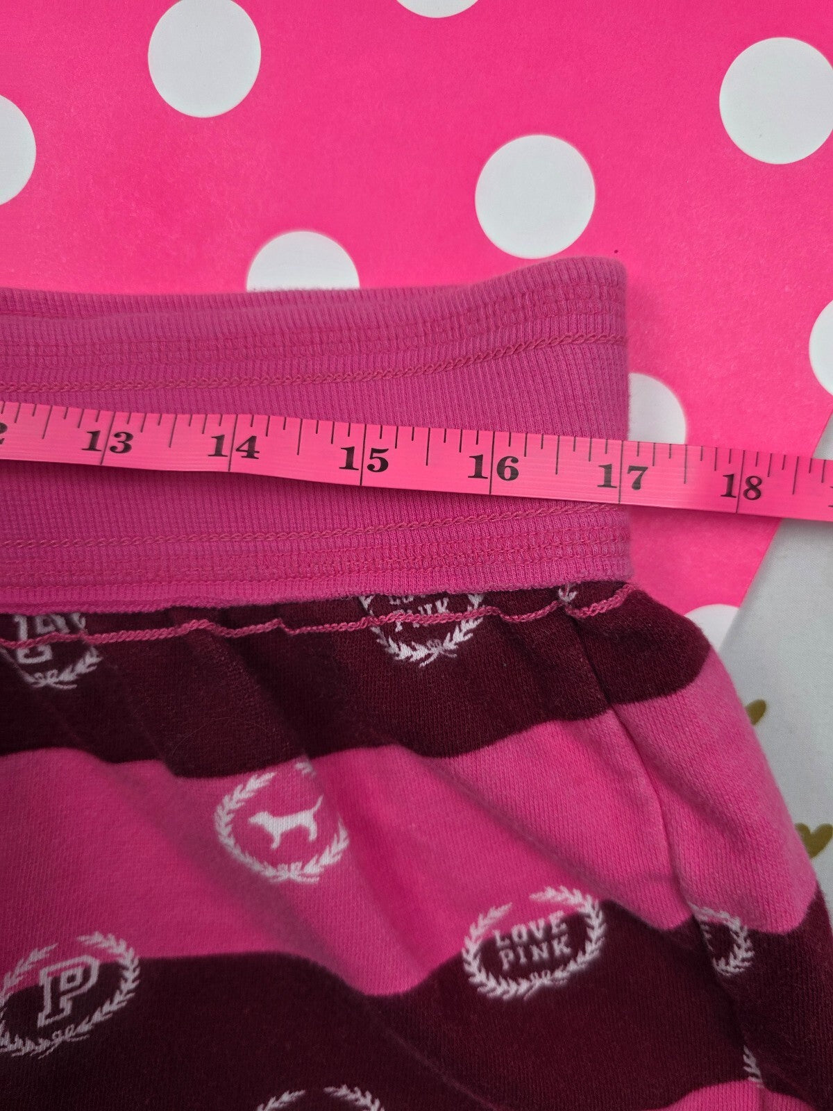 Vintage VS PINK University 86 Love PINK Striped Lounge Skirt Y2K M