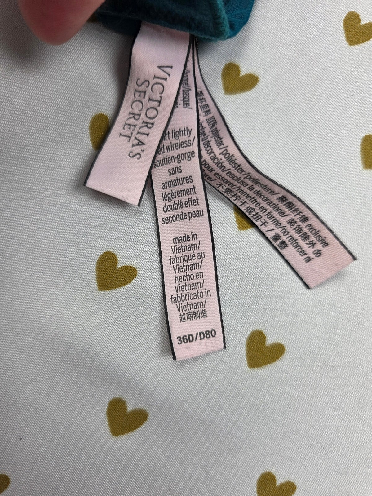 Victorias Secret Logo Strap Soft T shirt Lightly Lined Bra 36D