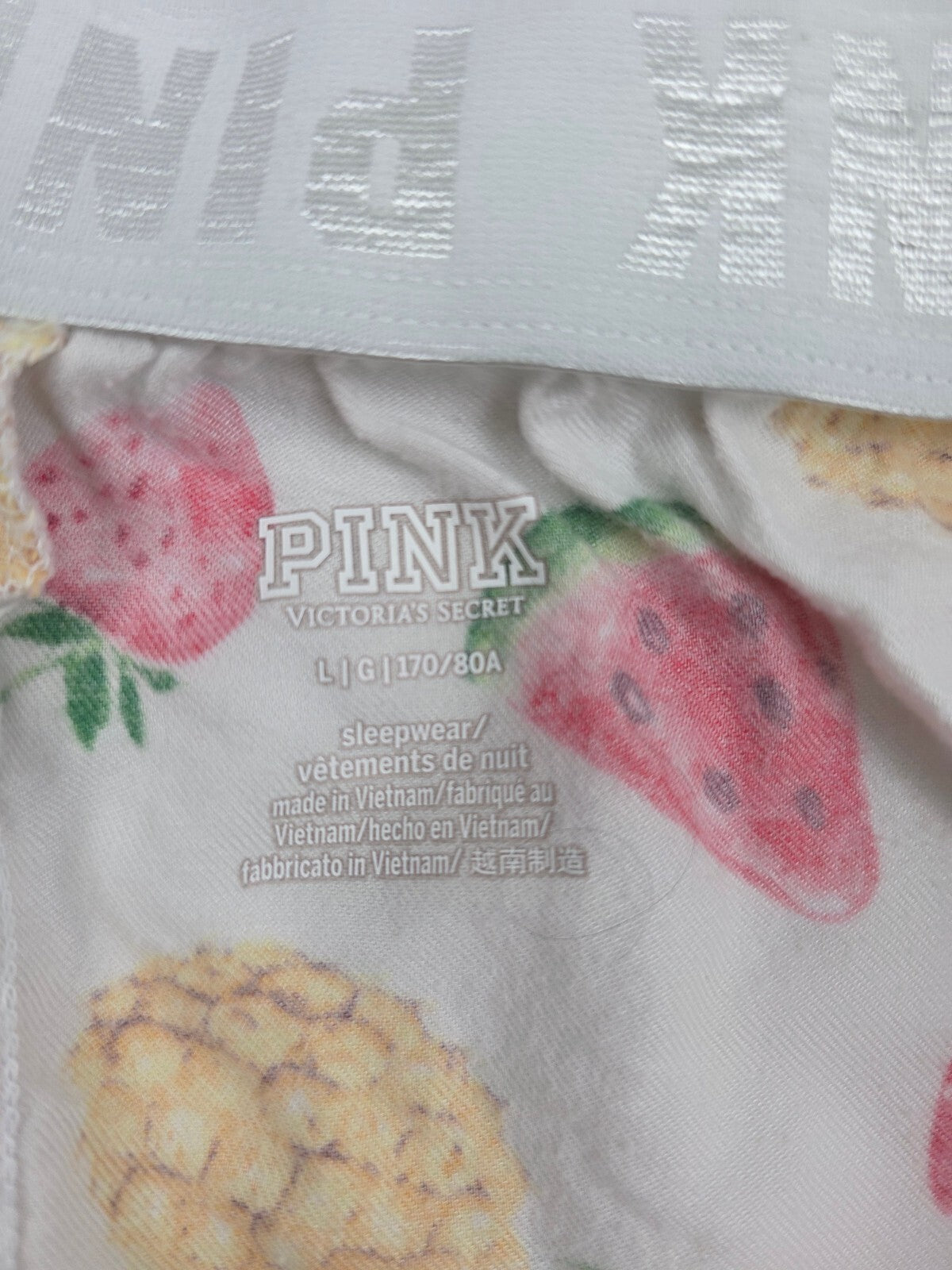 Victorias Secret PINK Fruit Large Sleep Shorts Boxers Pajama Bottoms