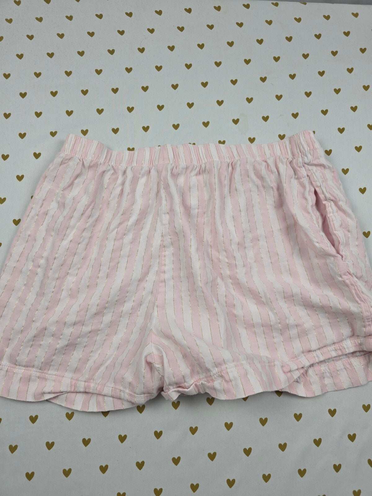 Victorias Secret Pink Stripe Bling Small Sleep Shorts Boxers Pajama Bottoms