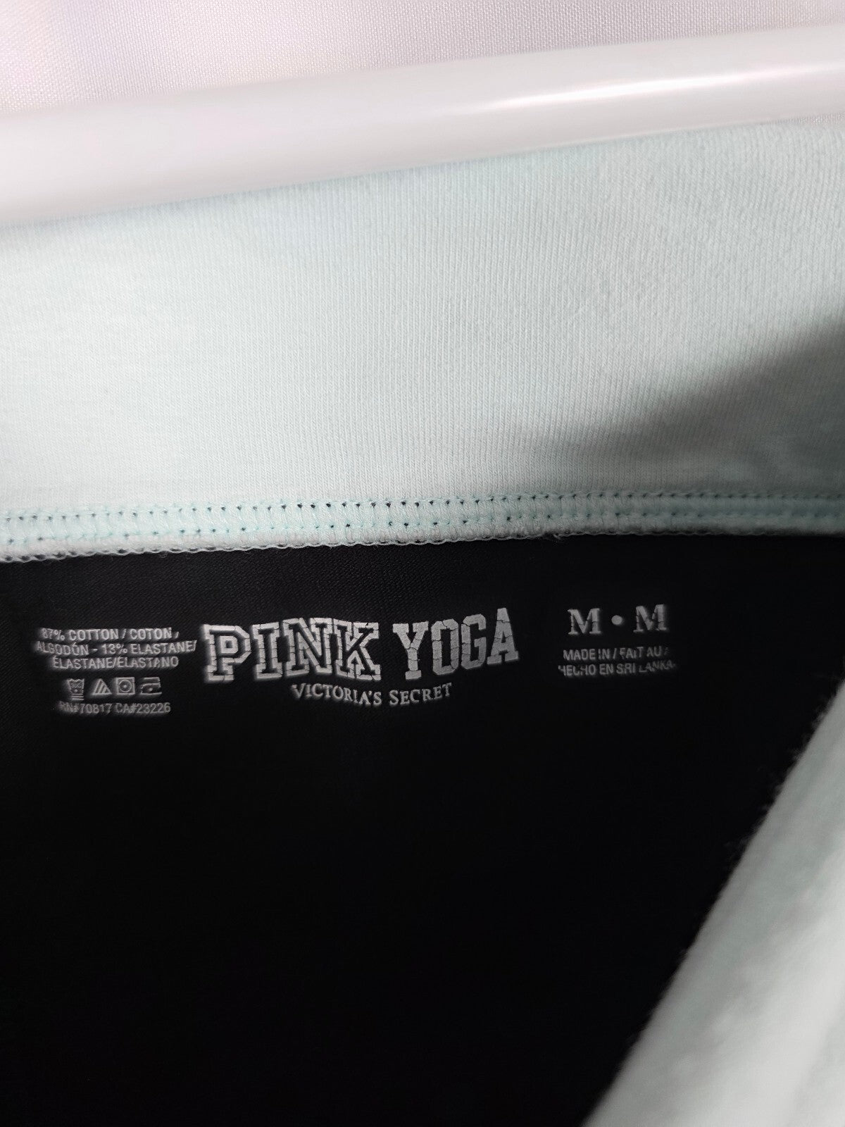 Victorias Secret PINK Vintage FOLDOVER Yoga Pants Medium Blue ankle Skinny