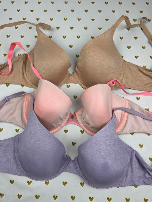 Victorias Secret Lot of 3 Size 32D Demi Balconette Uplift BRAS