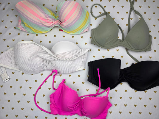 Victorias Secret PINK Lot of qty 5 Bra Swim Tops Bikini Bra Swimwear