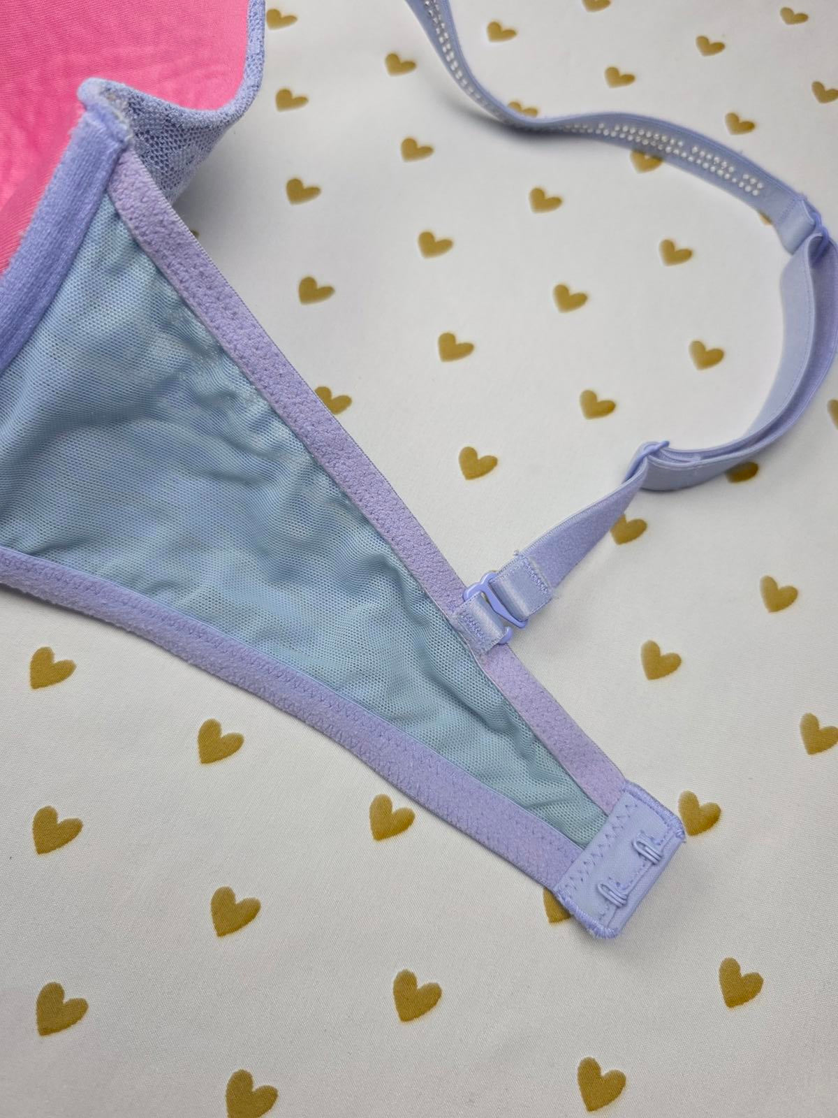 Victorias Secret BLING PINK Cheetah Leopard 36D Bra Wear everywhere T Shirt