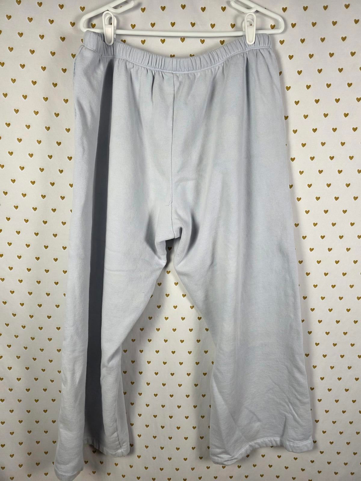 Victorias Secret PINK Light Blue Straight Leg Joggers Sweatpants XL