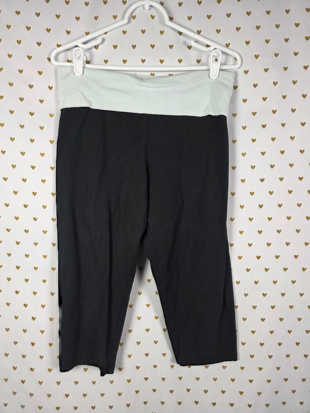 Victorias Secret PINK BLING SEQUIN CROPPED Foldover yoga Pants VINTAGE y2K LARGE