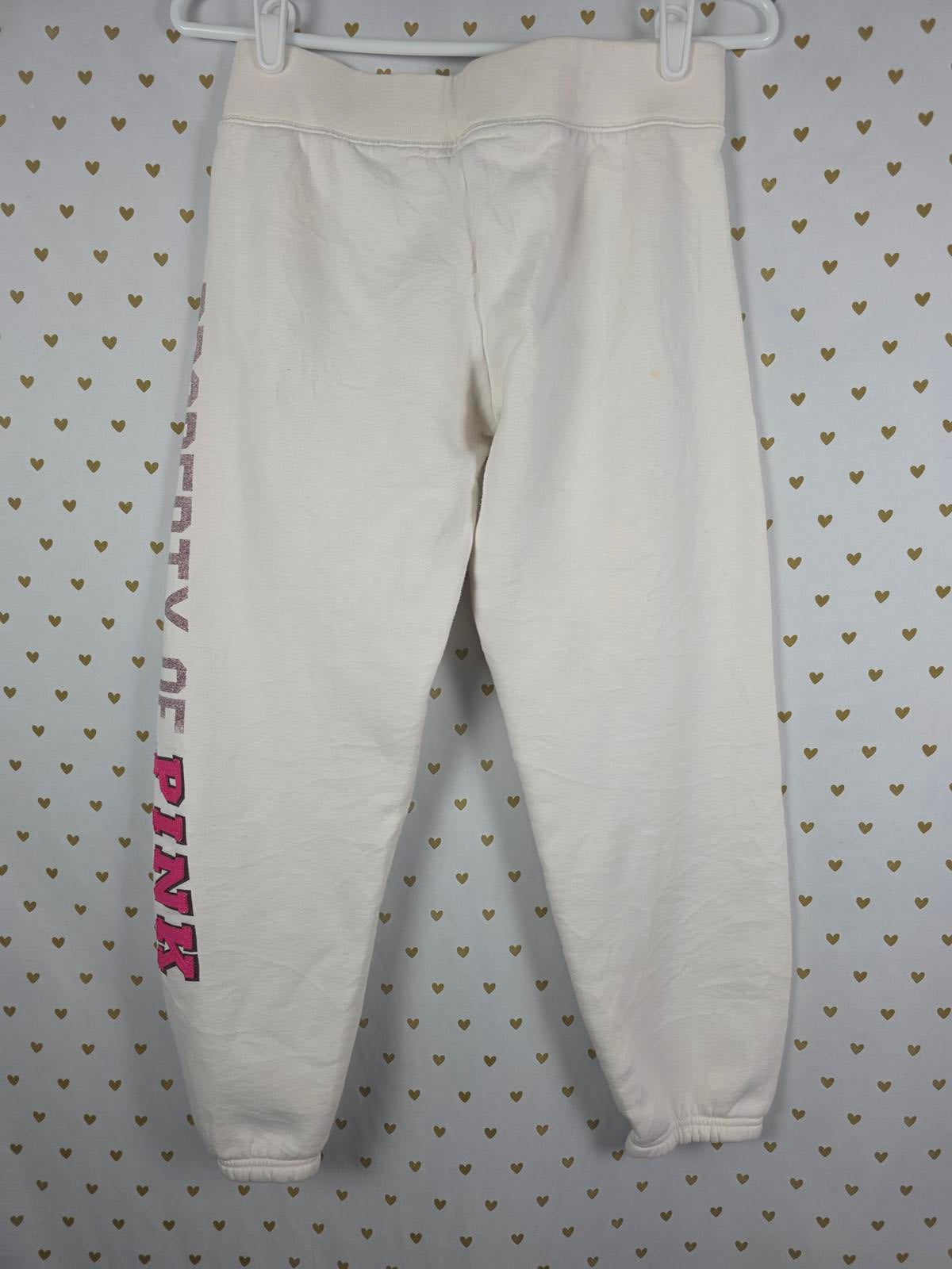 Victorias Secret VINTAGE y2k Property of PINK 86 Peace JOGGERS Sweatpants XS