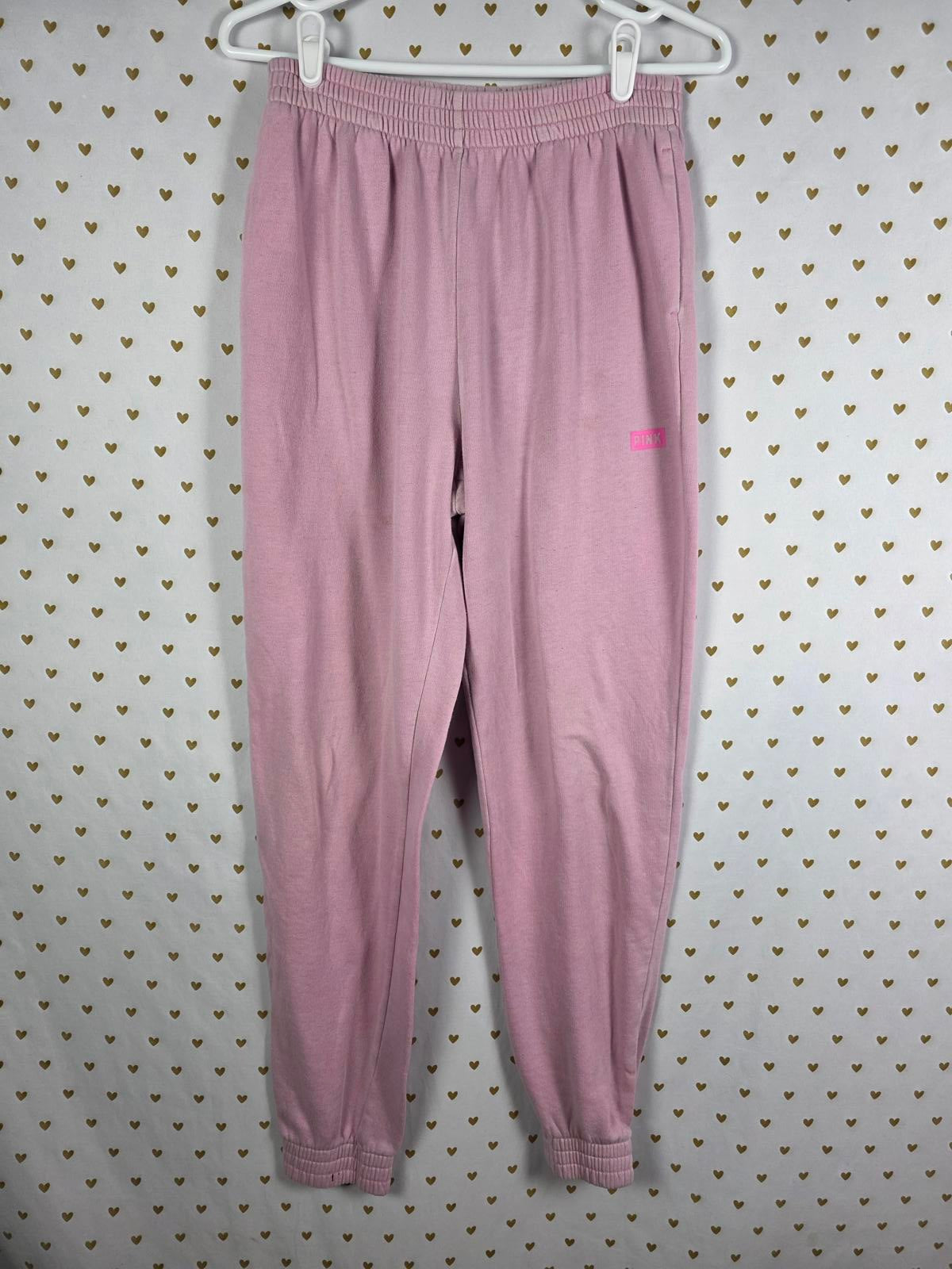 Victorias Secret PINK Vintage Style Tapered Joggers Sweatpants SMALL pockets