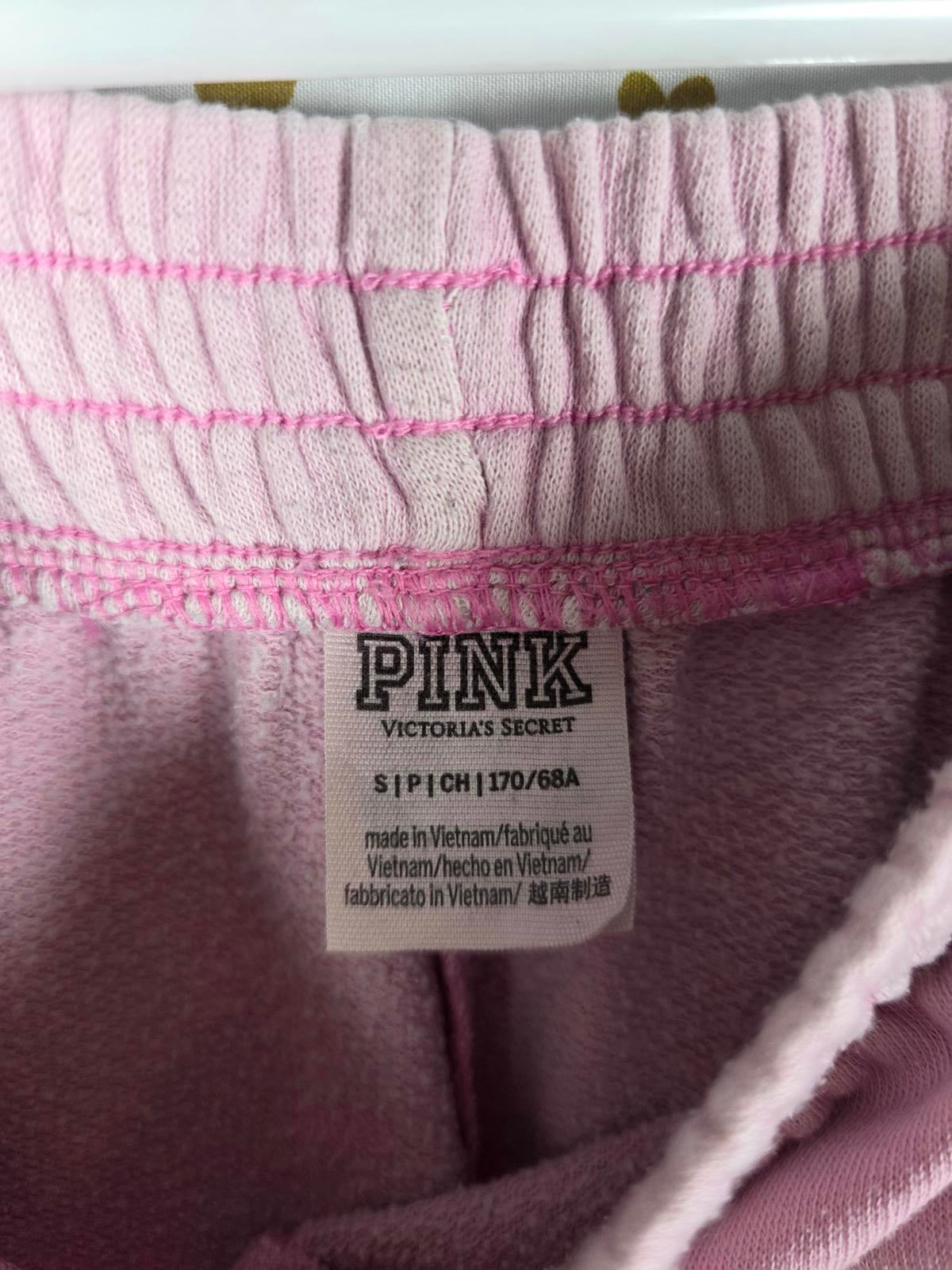 Victorias Secret PINK Vintage Style Tapered Joggers Sweatpants SMALL pockets