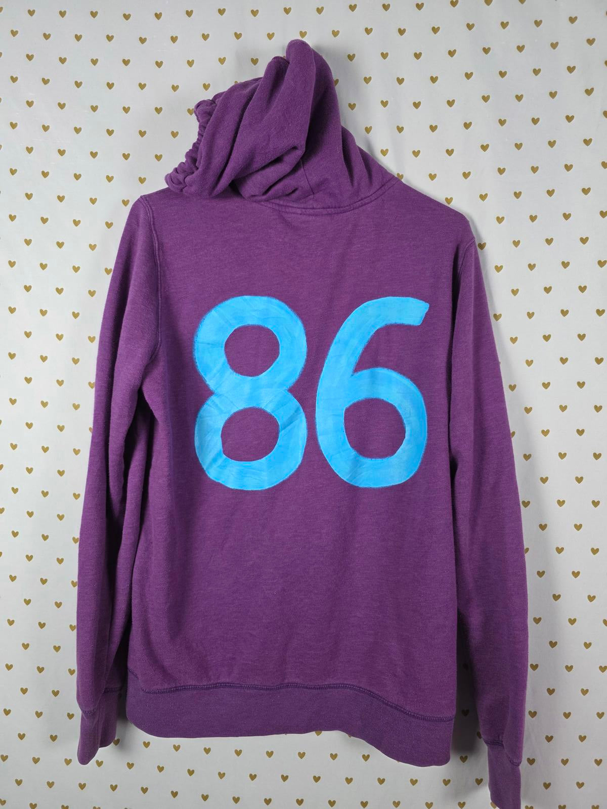 Victorias Secret Pink LOVE PINK 1986 Purple Hoodie Jacket Full Zip MEDIUM