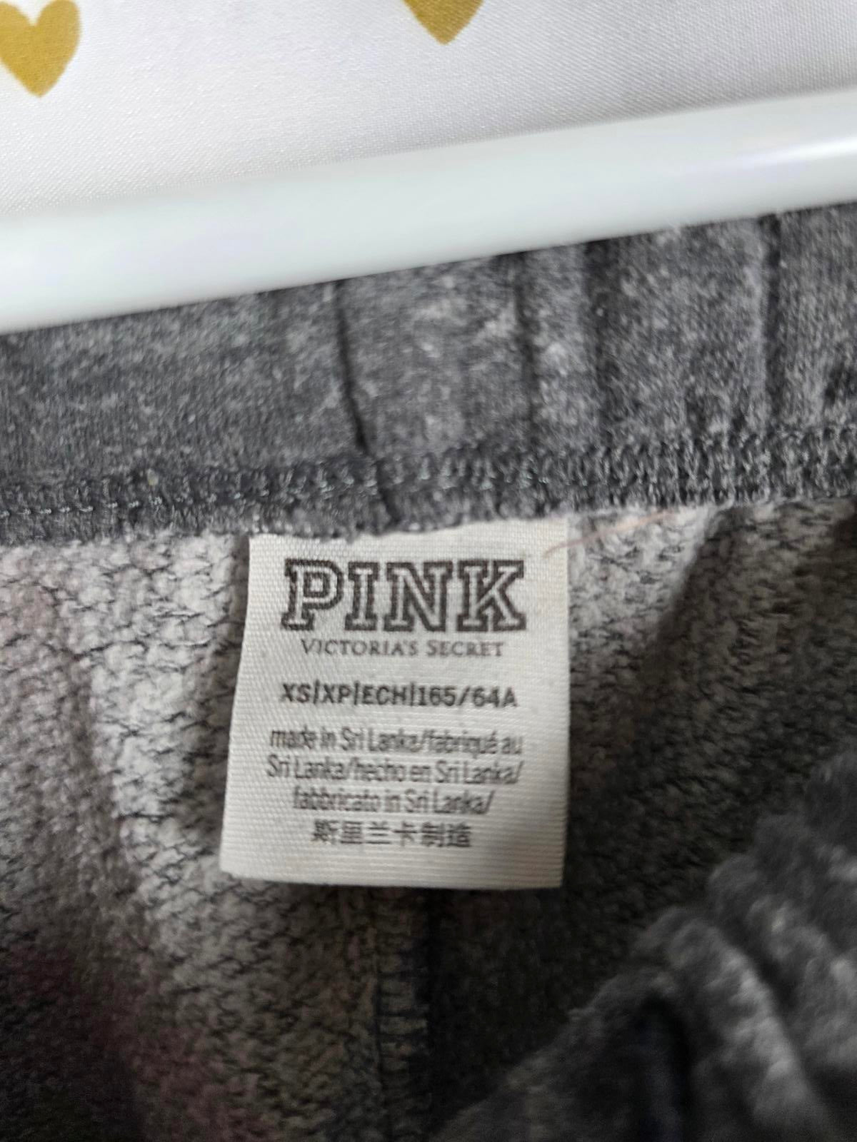 Victorias Secret PINK Grey Soft Drawstring Tapered Jogging Pants sweats XS