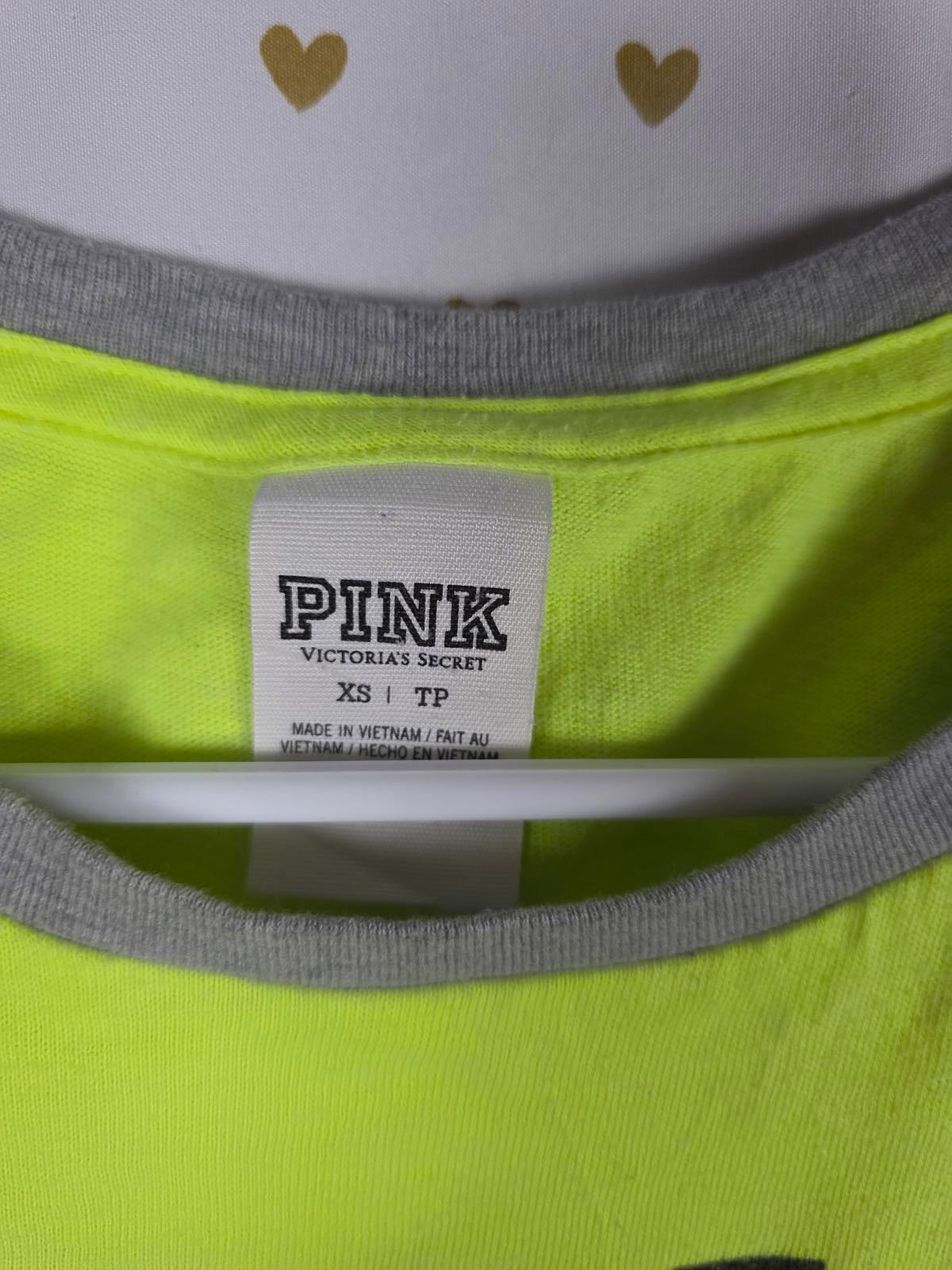 Victorias Secret PINK Quarter Sleeve Colorblock Tee shirt XS