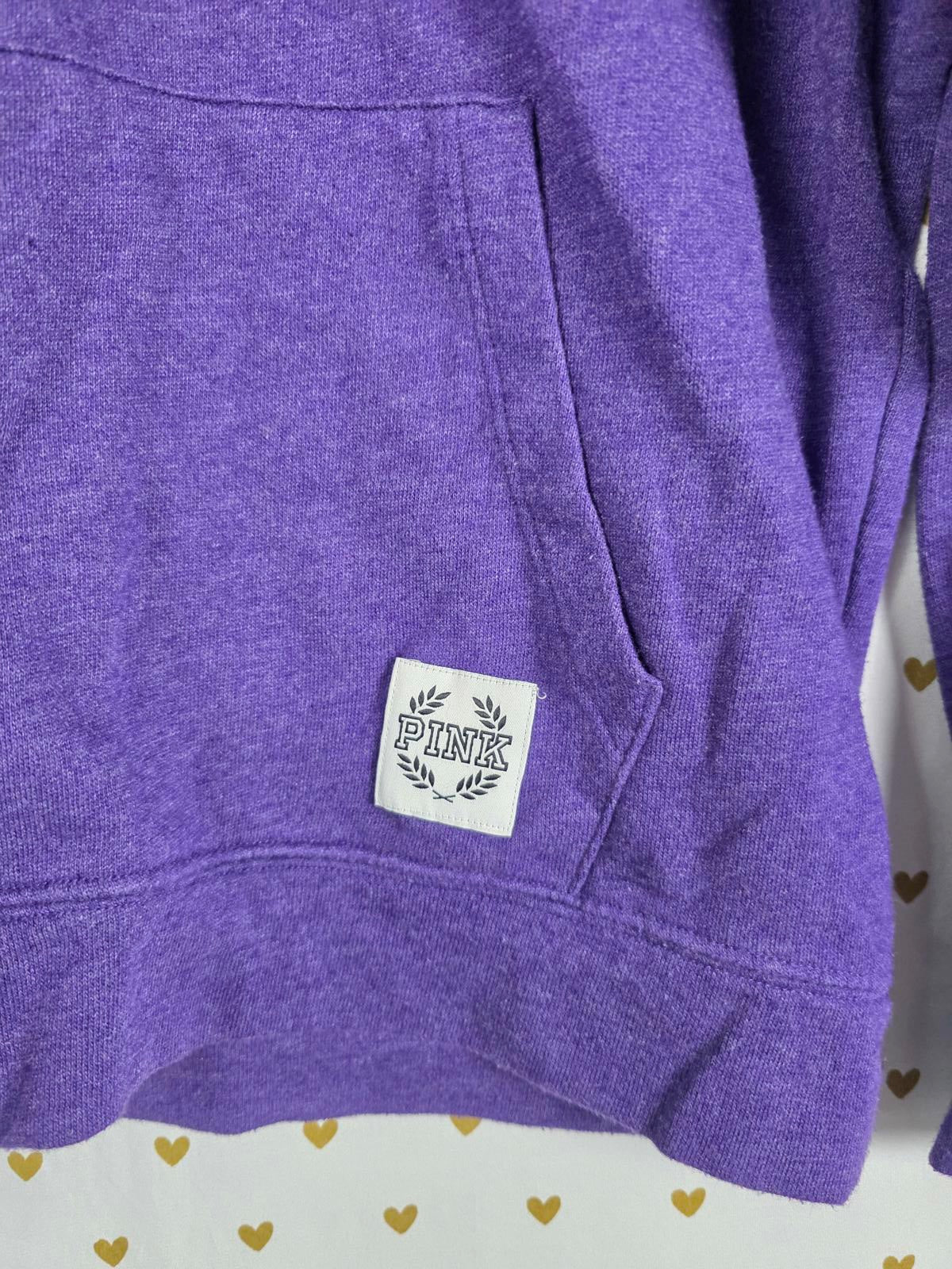 Victorias Secret Pink K State Kansas BLING Wildcats Pullover Hoodie XS oversized