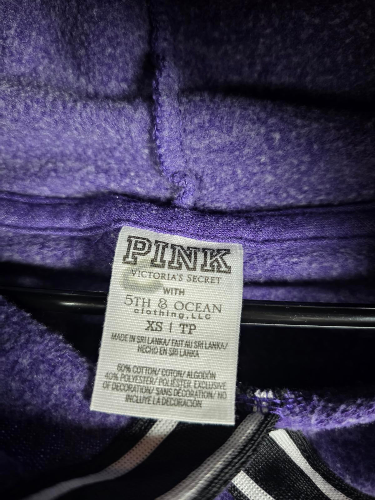 Victorias Secret Pink K State Kansas BLING Wildcats Pullover Hoodie XS oversized