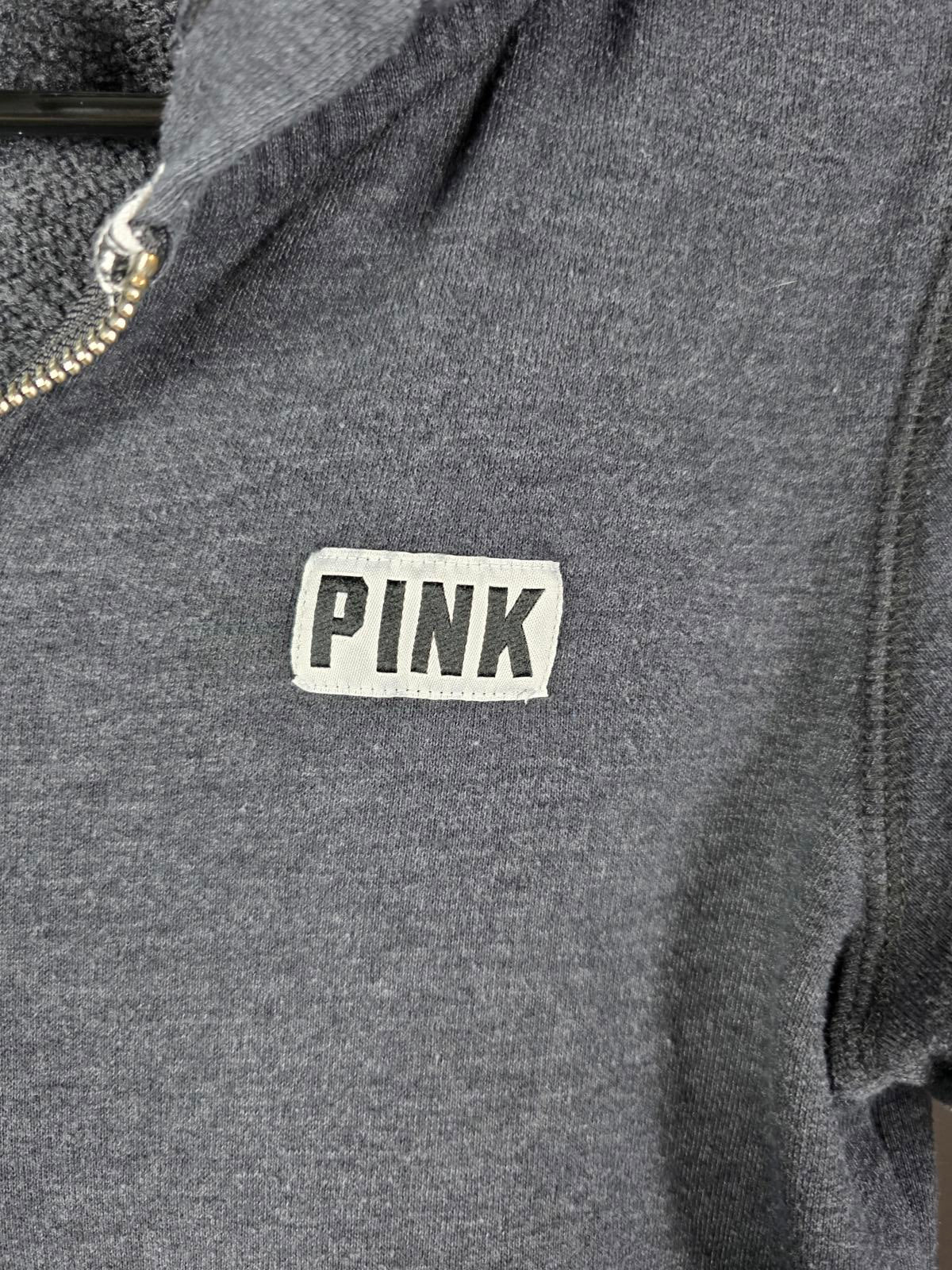 Victorias Secret Pink Full Zip Grey XS hoodie Jacket Coat