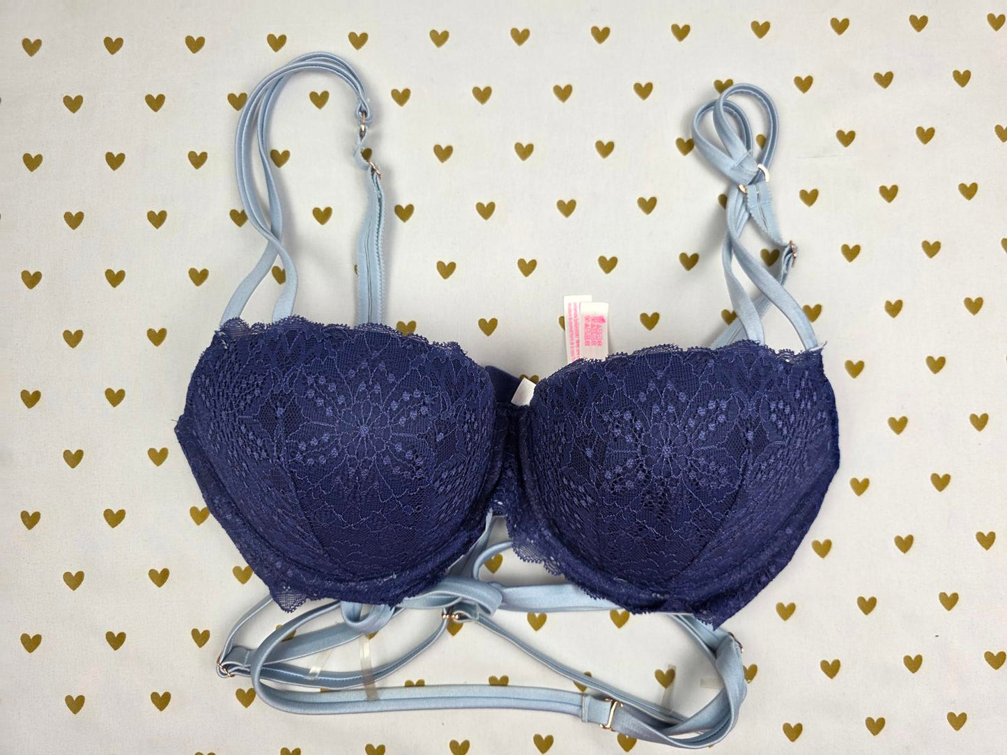 Victorias Secret PINK Strappy Caged 32DD date push up bra