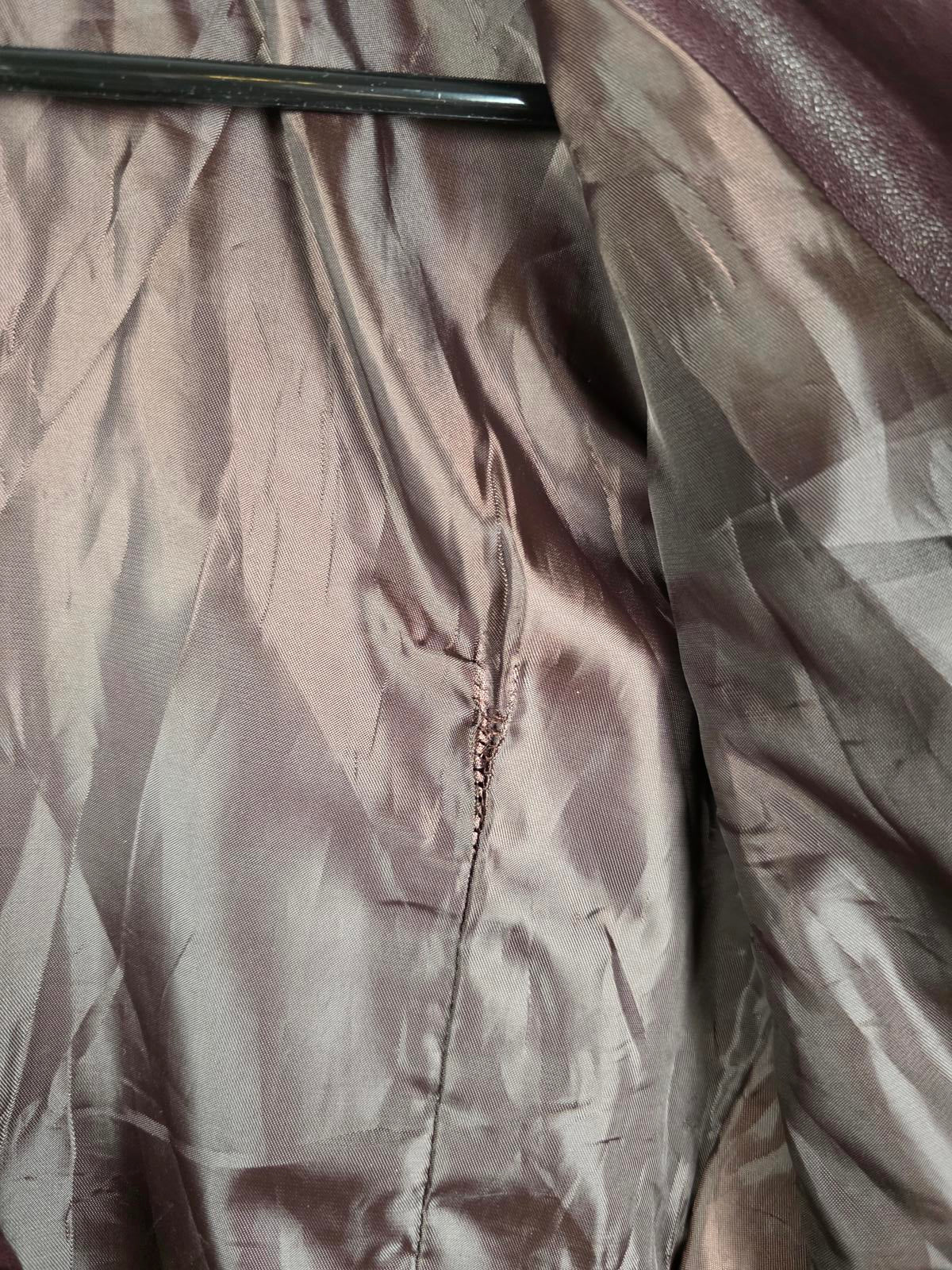 Victoria's Secret SUPER SOFT 100% Leather Motorcycle Moto Jacket Maroon SMALL