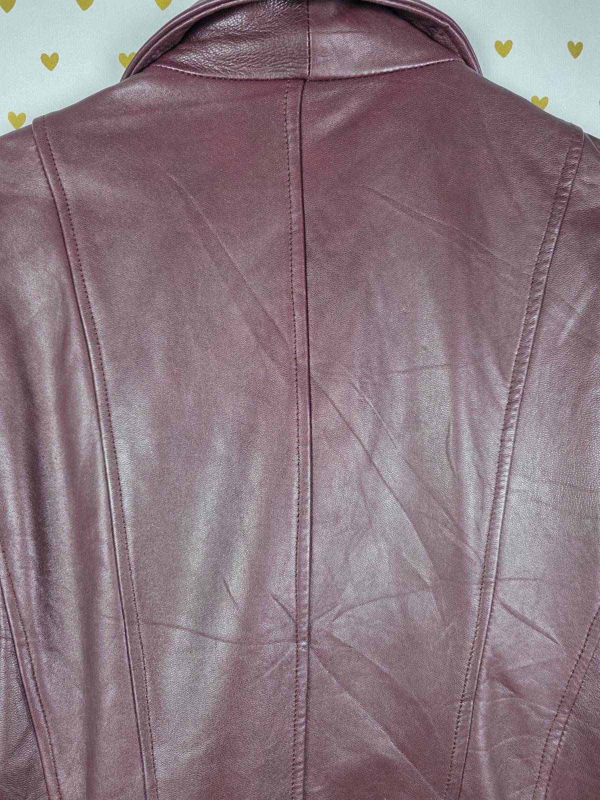 Victoria's Secret SUPER SOFT 100% Leather Motorcycle Moto Jacket Maroon SMALL