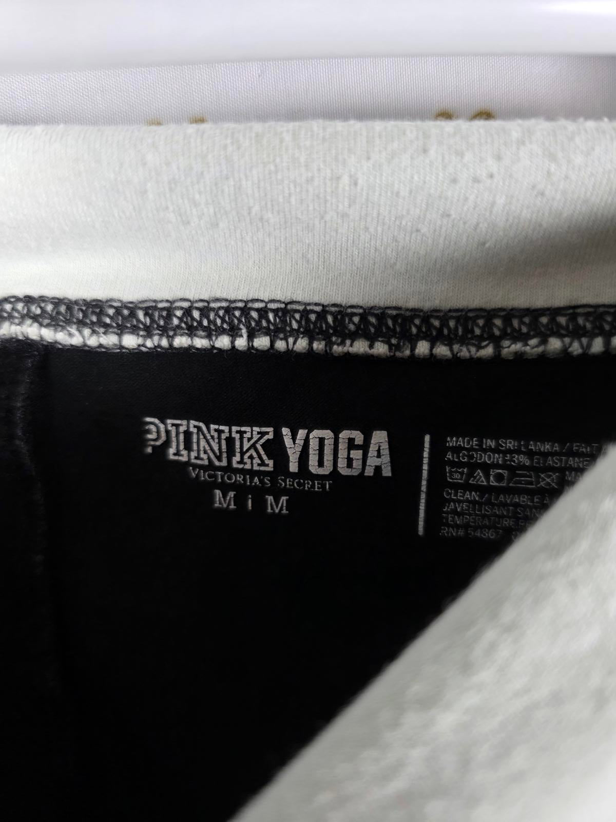 Victorias Secret PINK Y2K BLING Foldover Yoga Pants MEDIUM Leggings Rhinestone