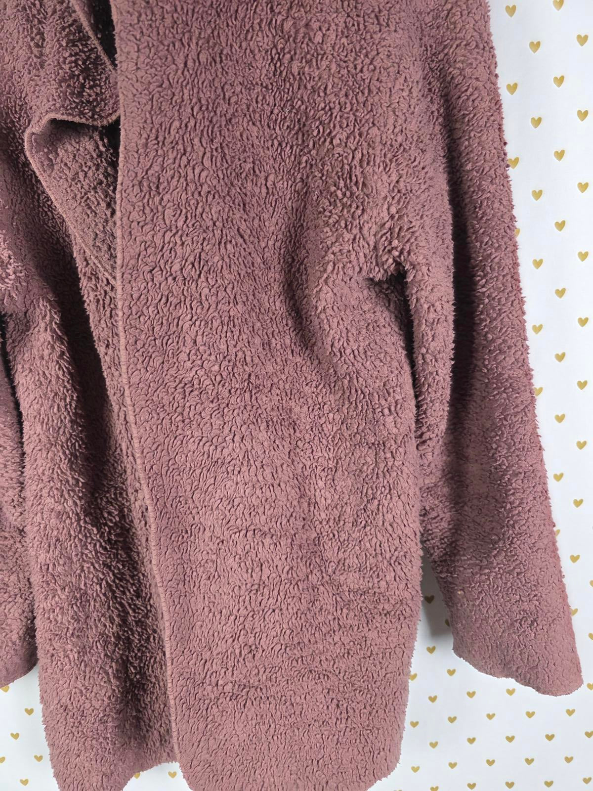 Victorias Secret Pink Fuzzy Teddy Bear Sweater Jacket XS SMALL Oversized