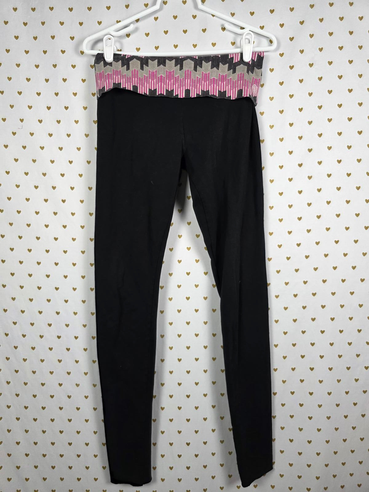 Victorias Secret AZTEC Vintage Y2K FOLDOVER Full Skinny Yoga Pants SMALL