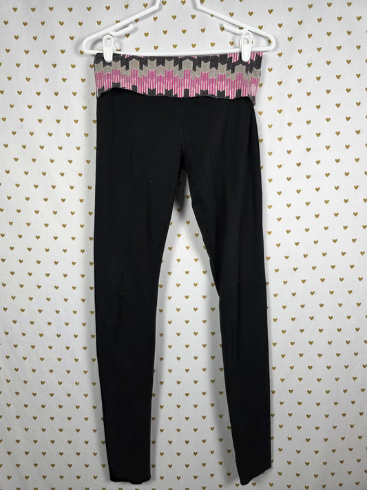 Victorias Secret AZTEC Vintage Y2K FOLDOVER Full Skinny Yoga Pants SMALL