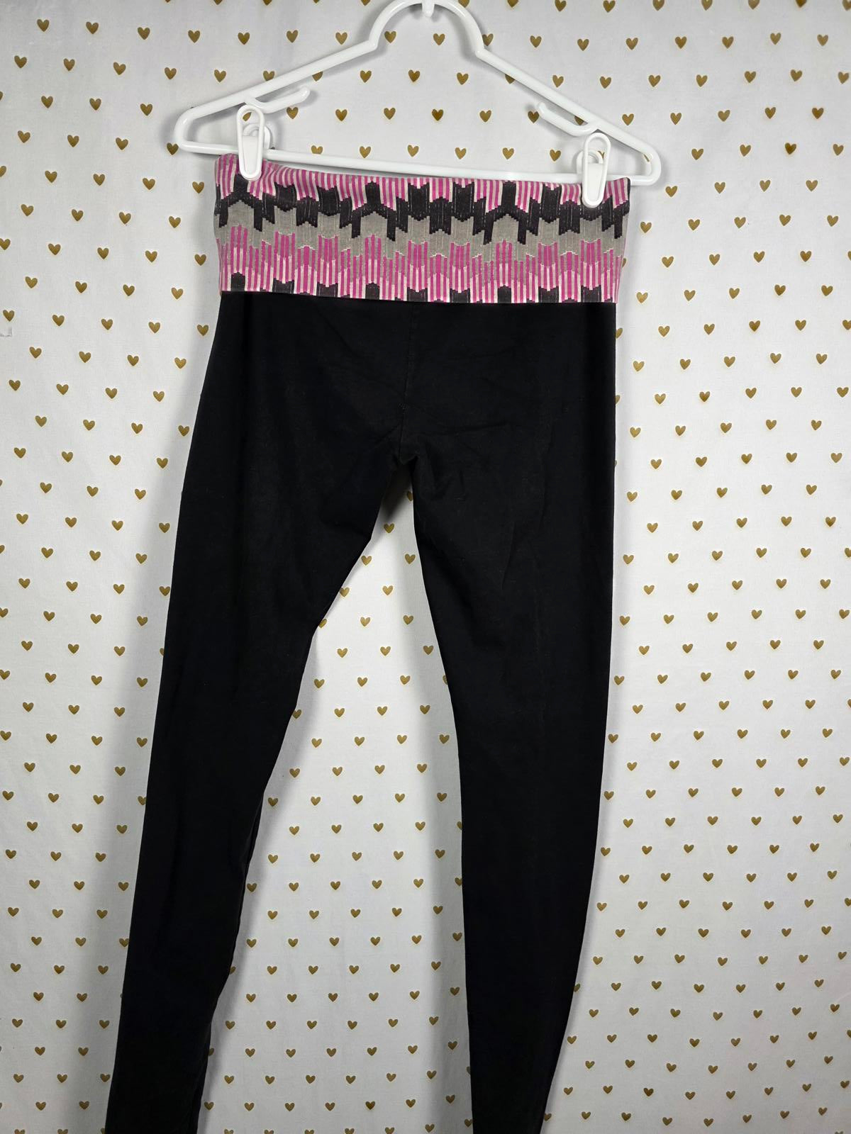 Victorias Secret AZTEC Vintage Y2K FOLDOVER Full Skinny Yoga Pants SMALL