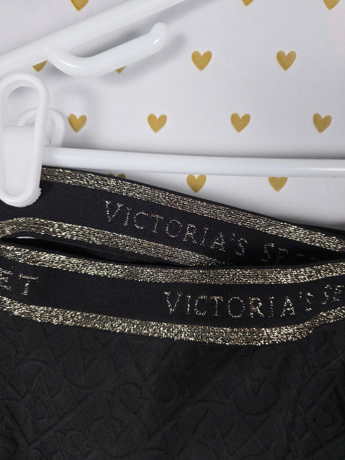 Victorias Secret SEXY Strappy Cross Waist Leggings Raised Logo Pants 16 xl