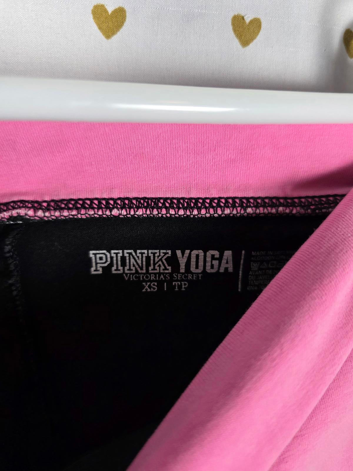 Victorias Secret PINK VINTAGE y2k Foldover Yoga Glitter Logo Pants XS