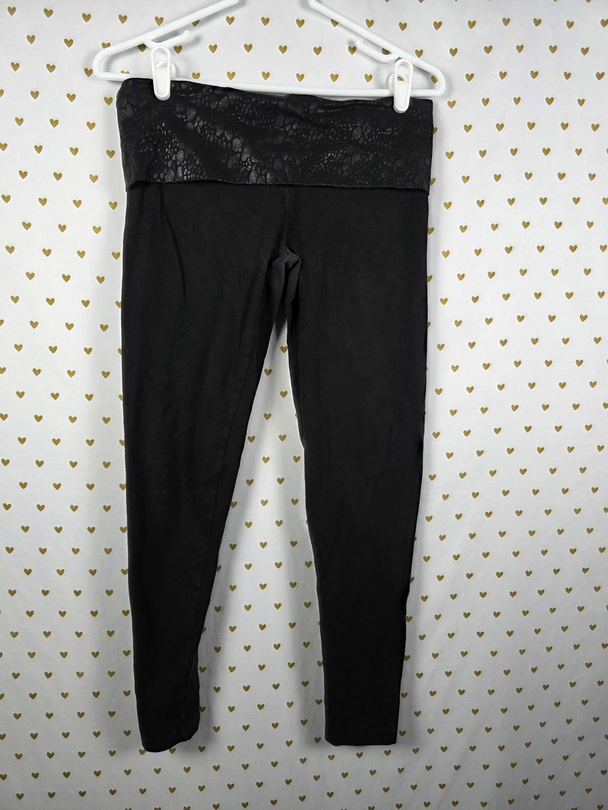 Victorias Secret PINK VINTAGE Animal Print FOLDOVER skinny Yoga Pants VTG MED